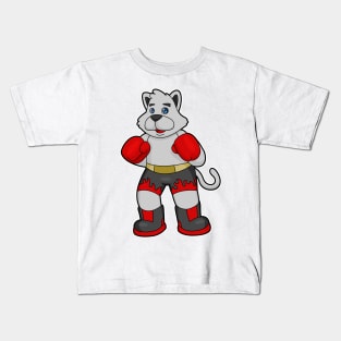 Dog as Boxer with Boxing gloves Kids T-Shirt